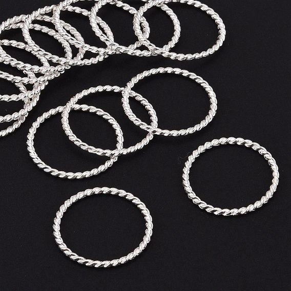 Tibetan Style Linking Rings, Circle Frames, Lead Free and Cadmium Free and Nickel Free, 25x2mm