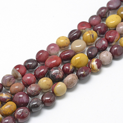 Natural Mookaite Beads Strands, Oval