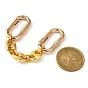 Alloy Coffee Chain Link Purse Strap Extenders, with Spring Gate Rings
