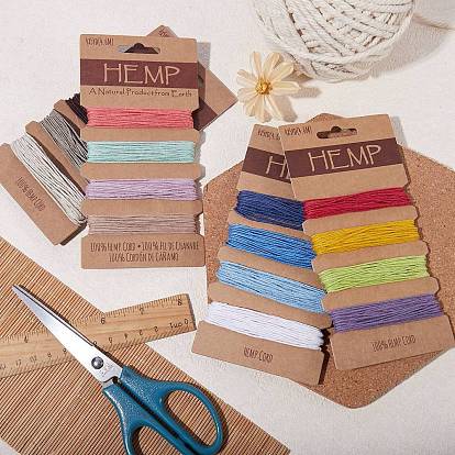 16 cordon de jute couleurs, chaîne de jute, pour les arts artisanat bricolage décoration emballage cadeau
