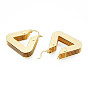 Brass Multi-Layer Triangle Hoop Earrings for Women, Nickel Free