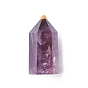 Natural Amethyst Tower Home Display Decoration, Healing Stone Wands, for Reiki Chakra Meditation Therapy Decos, Hexagon Prism
