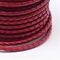 Braided Cowhide Leather Cord, Leather Rope String for Bracelets