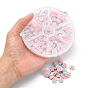120 pcs 3 style perles d'argile polymère faites à la main, coeur & fleur & étoile
