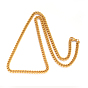 201 de acero inoxidable collares de cadena de cadena del encintado trenzado, con cierre de langosta, 23.62 pulgada (60 cm), 5 mm