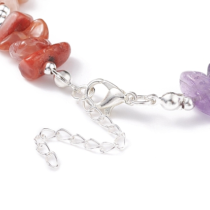 Bracelet en perles de pierres précieuses mixtes naturelles et synthétiques, 7 bijoux chakra pour femmes