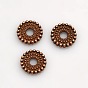 Disc Plating Zinc Alloy Spacer Beads, 9.5x2mm, Hole: 2mm