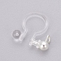 Transparent U Type Painless Prevent Allergy Resin Ear Clip, with Stainless Steel Findings