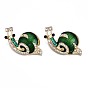 Snail Enamel Pin with Rhinestone, 3D Animal Alloy Brooch for Backpack Clothes, Nickel Free & Lead Free, Light Golden