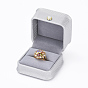 Coffrets cadeaux en cuir PU, avec bouton de perle imitation fer et plastique et velours à l'intérieur, pour le mariage, coffret de rangement de bijoux