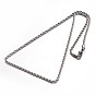 304 Stainless Steel Rope Chains Necklace, with Lobster Claw Clasps, 21.65 inch