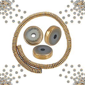 SUNNYCLUE Electroplate Non-magnetic Synthetic Hematite Beads Spacers Strands, Heishi Beads, Flat Round/Disc