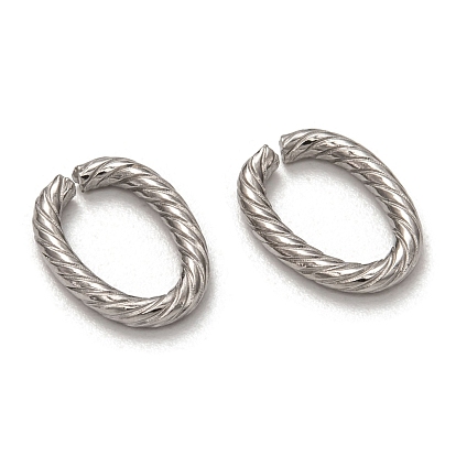 304 Stainless Steel Jump Rings, Open Jump Rings, Twisted