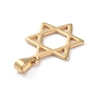304 colgantes de acero inoxidable, para judío, estrella de david