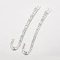 Tibetan Style Alloy Bookmark Findings, Cadmium Free & Lead Free, 125x21x2.5mm, Hole: 2.3mm, about 93pcs/1000g
