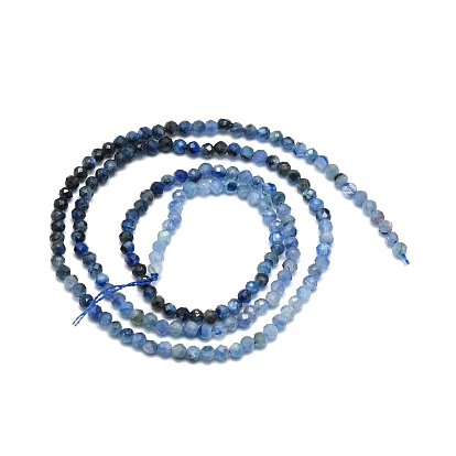 Natural Kyanite Beads Strands, Faceted, Round