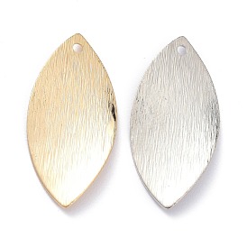 Brass Pendants, Long-Lasting Plated, Leaf