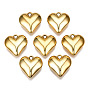 Electroplated CCB Plastic Pendants, Heart