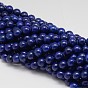 Dyed Round Natural Lapis Lazuli Beads Strands