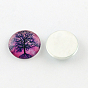 Half Round/Dome Tree Pattern Glass Flatback Cabochons for DIY Projects