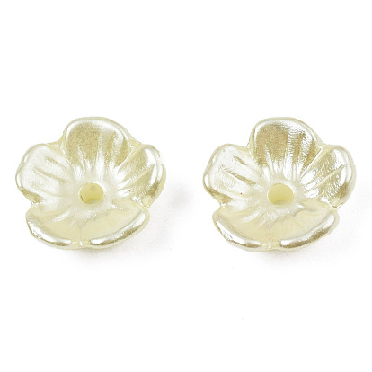 5 - tapas de cuentas de perlas de imitación de plástico abs abs, flor
