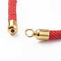 Braided Nylon Cord Necklace Making, Slider Necklace Making, with Brass Finding