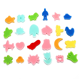 24-style Painting Sponges Set, Painting Supplies, Mix Animal-shaped
