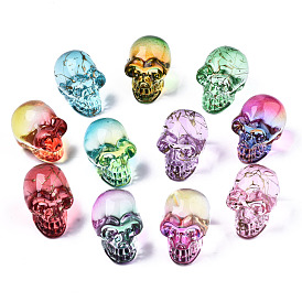 K9 Glass Display Decorations, Skull, for Halloween, Mixed Style