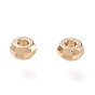 Brass Spacer Beads, Long-Lasting Plated, Faceted Rondelle