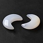 Natural Blue Chalcedony Beads, No Hole/Undrilled, Crescent Moon