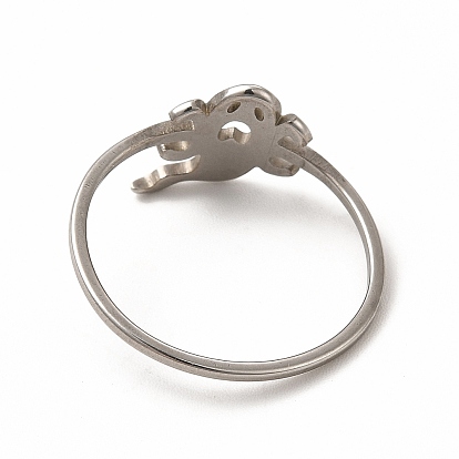 304 кольцо из нержавеющей стали с полым призрачным пальцем для женщин