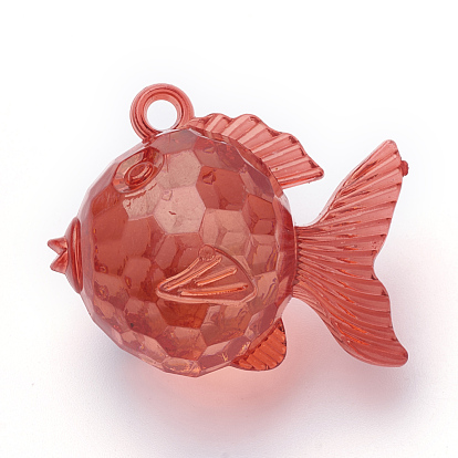 Transparent Acrylic Pendants, Fish