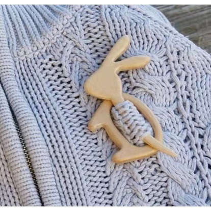 Rabbit Wood Brooches, Sweater Scarf Buckle Pin