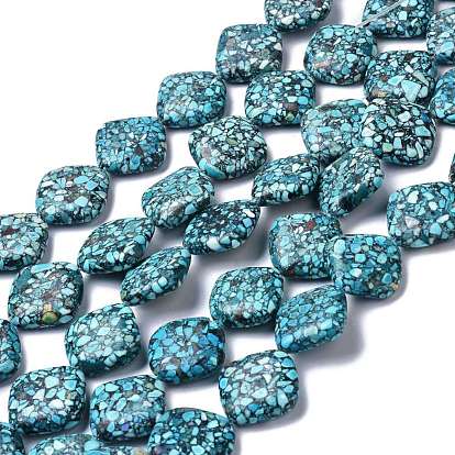 Synthetic Turquoise Beads Strands, Dyed & Heated, Rhombus