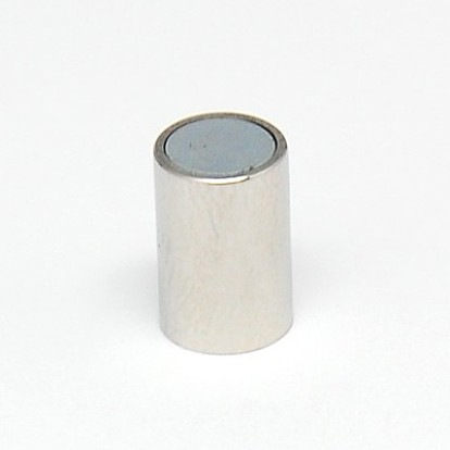 304 cierres magnéticos de acero inoxidable con extremos para pegar, barril, 18x8.5 mm, agujero: 5 mm
