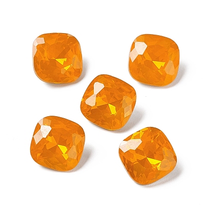 Cabujones de diamantes de imitación de cristal k9 electrochapado estilo ópalo, puntiagudo espalda y dorso plateado, facetados, plaza