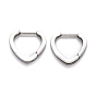 304 Stainless Steel Heart Huggie Hoop Earrings, Heart