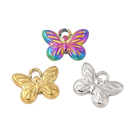 Ion Plating(IP) 304 Stainless Steel Pendants, Butterfly Charm