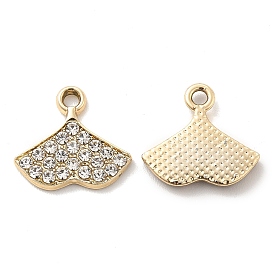 UV Plating Alloy Pendants, with Crystal Rhinestone, Fishtail Charms