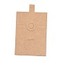 Blank Kraft Paper Ring Display Cards, Rectangle