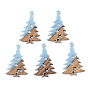 Colgantes de resina opaca y madera de nogal, árbol de Navidad