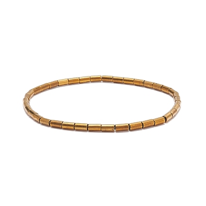 Bracelet extensible en perles de verre colonne pour femme