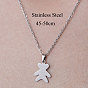 201 Stainless Steel Bear Pendant Necklace