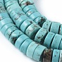 Natural Magnesite Beads Strands, Heishi Beads, Dyed & Heated, Flat Round/Disc