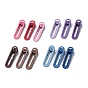 Spray Painted Alloy Alligator Hair Clips Set, Matte Style, Oval