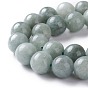 Natural White Jade Imitation Burmese Jade Beads Strands, Round, Dyed