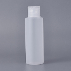 PE Plastic Empty Refillable Flip Cap Bottles, with PP Plastic Lids, Squeeze Bottles for Travel Liquid Cosmetic Storage