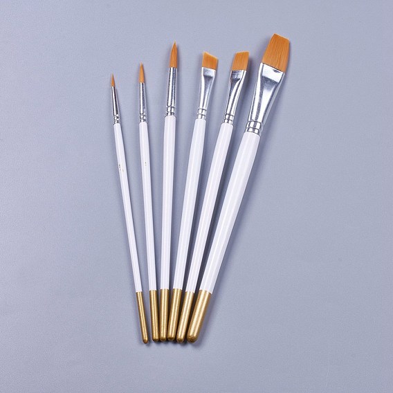 Ensembles de stylos pinceaux en bois, pour la peinture à l'huile d'aquarelle