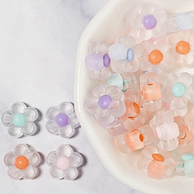 Frosted Acrylic Beads, Plum Bossom