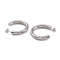 304 Stainless Steel Stud Earrings for Women, C-Shaped